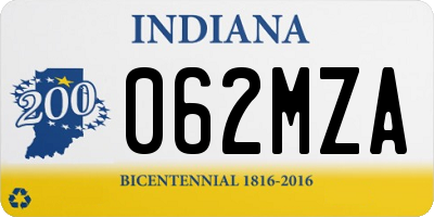 IN license plate 062MZA