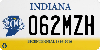 IN license plate 062MZH