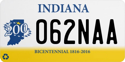 IN license plate 062NAA