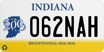 IN license plate 062NAH