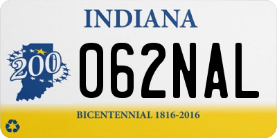 IN license plate 062NAL