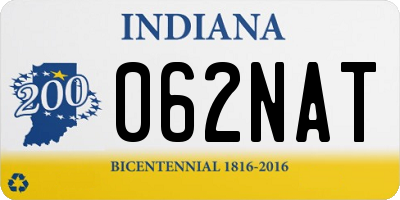 IN license plate 062NAT