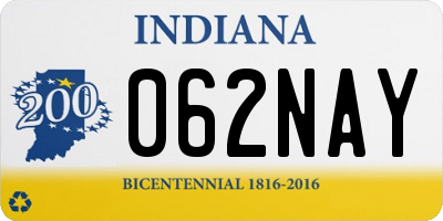 IN license plate 062NAY