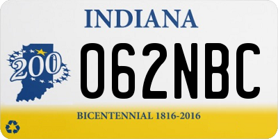 IN license plate 062NBC