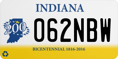 IN license plate 062NBW