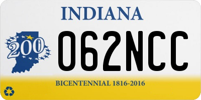 IN license plate 062NCC