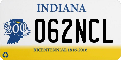 IN license plate 062NCL