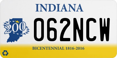 IN license plate 062NCW
