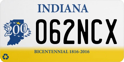IN license plate 062NCX