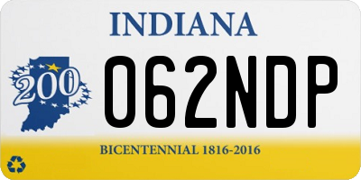 IN license plate 062NDP
