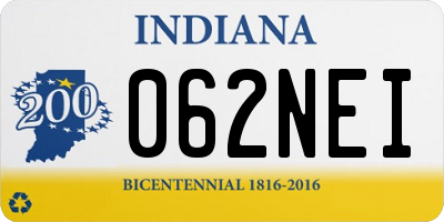 IN license plate 062NEI