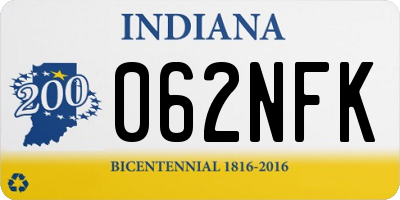 IN license plate 062NFK