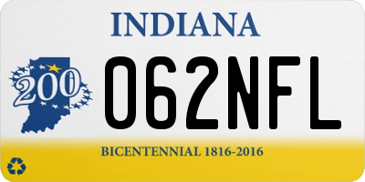 IN license plate 062NFL