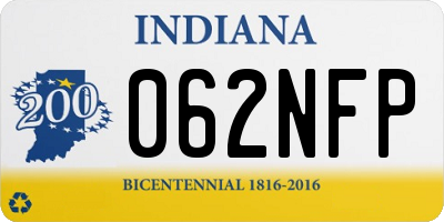 IN license plate 062NFP