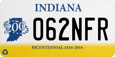 IN license plate 062NFR