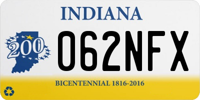 IN license plate 062NFX