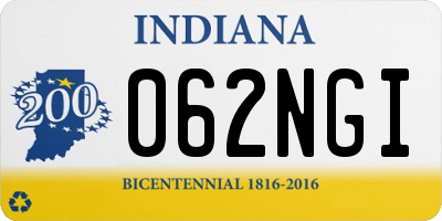 IN license plate 062NGI