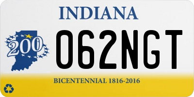 IN license plate 062NGT