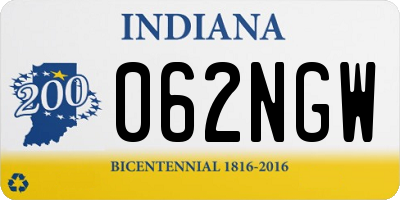 IN license plate 062NGW