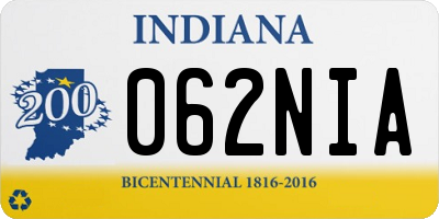 IN license plate 062NIA