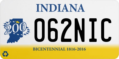 IN license plate 062NIC