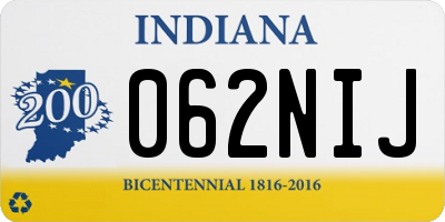 IN license plate 062NIJ