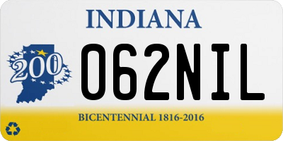IN license plate 062NIL