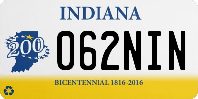 IN license plate 062NIN
