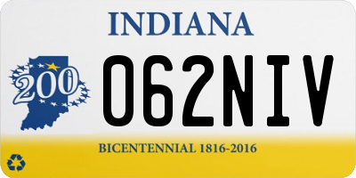 IN license plate 062NIV