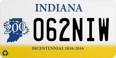 IN license plate 062NIW