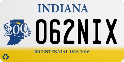 IN license plate 062NIX