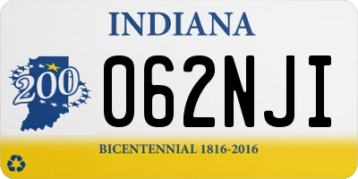 IN license plate 062NJI