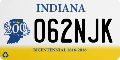 IN license plate 062NJK