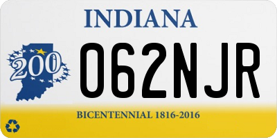 IN license plate 062NJR