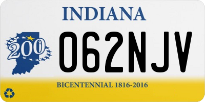 IN license plate 062NJV