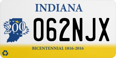 IN license plate 062NJX