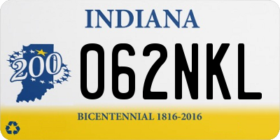 IN license plate 062NKL