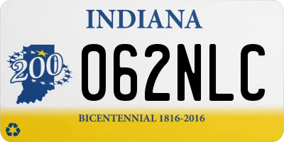 IN license plate 062NLC