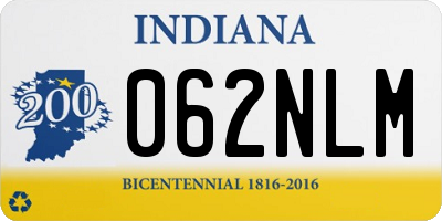 IN license plate 062NLM