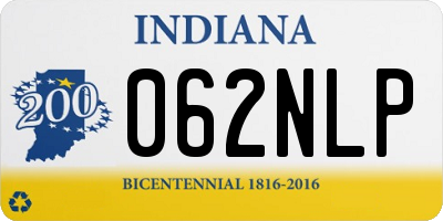 IN license plate 062NLP