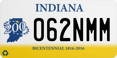 IN license plate 062NMM