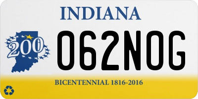 IN license plate 062NOG