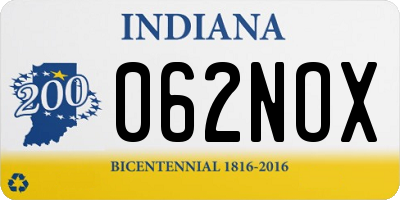 IN license plate 062NOX