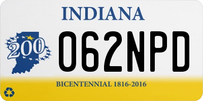 IN license plate 062NPD