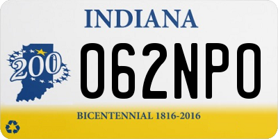 IN license plate 062NPO