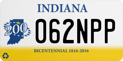 IN license plate 062NPP