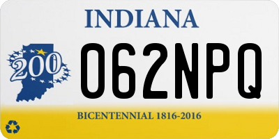 IN license plate 062NPQ