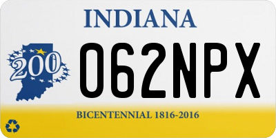 IN license plate 062NPX