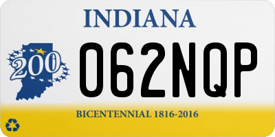 IN license plate 062NQP
