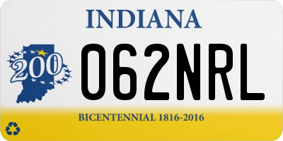 IN license plate 062NRL